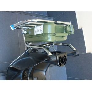 PORTAPACCHI CROMATO ANTERIORE VESPA PX PE CON PORTA TANICA PORTAPACCHI CROMATO ANTERIORE VESPA PX PE CON PORTA TANICA