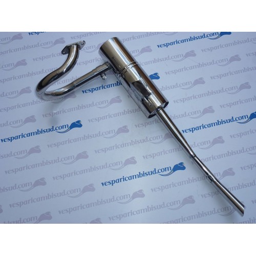 PER LAMBRETTA LI SPECIAL 3 SERIE MARMITTA ACCIAIO INOX 2 TUBI