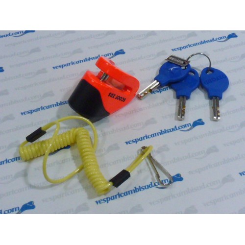 LUCCHETTO OXFORD SCOOT XD5 PIN 5,5mm ARANCIONE DISCO