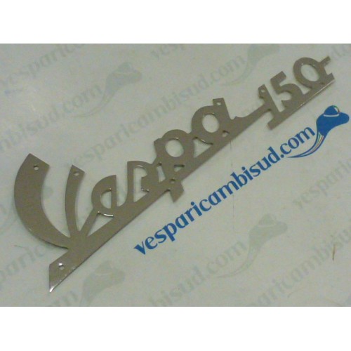 Targhetta anteriore - Vespa 150 - in metallo ottone cromato