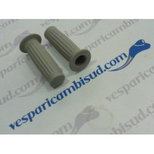 COPPIA DI MANOPOLE GRIGIE A RIGHE PER CIAO PRIMA SERIE C9 C7