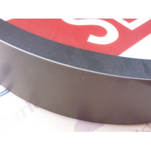 INSEGNA LUMINOSA A LED CON CORNICE IN METALLO SATINATO CM48