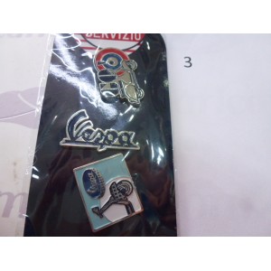 SET DI SPILLE VESPA IN METALLO ISPIRATE ALLA COMUNICAZIONE STORICA VESPA SERVIZIO