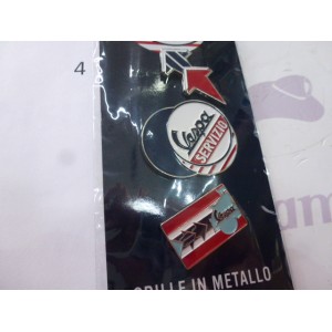 SET DI SPILLE VESPA IN METALLO ISPIRATE ALLA COMUNICAZIONE STORICA VESPA SERVIZIO